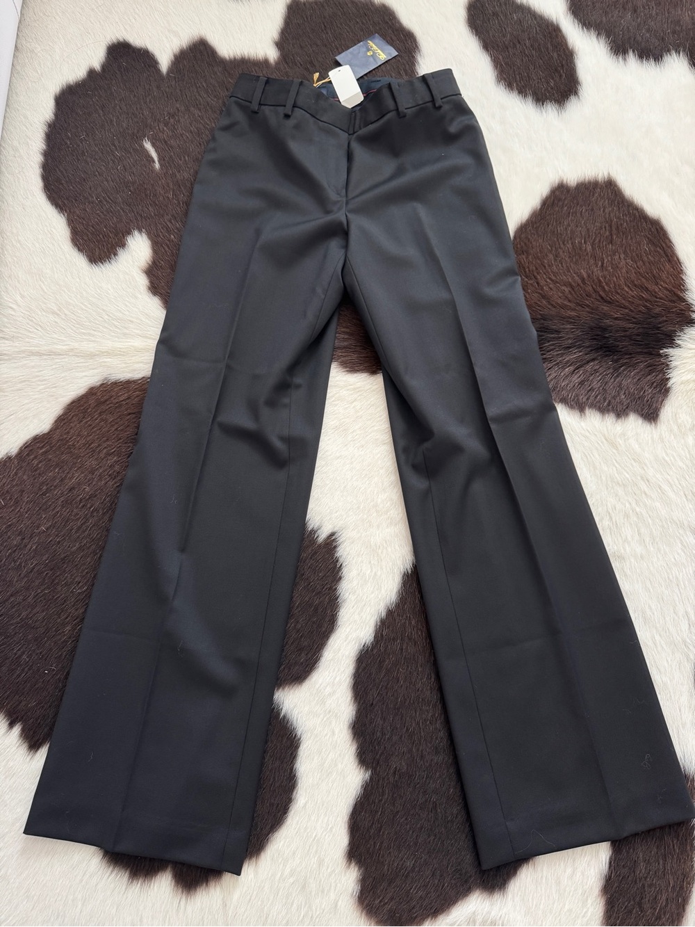 NWT Brooks Brothers Petite Black 100% Wool Dress Pants 2P